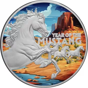 Niue - American Lunar - Year of the Mustang - 1 oz Silver 2026